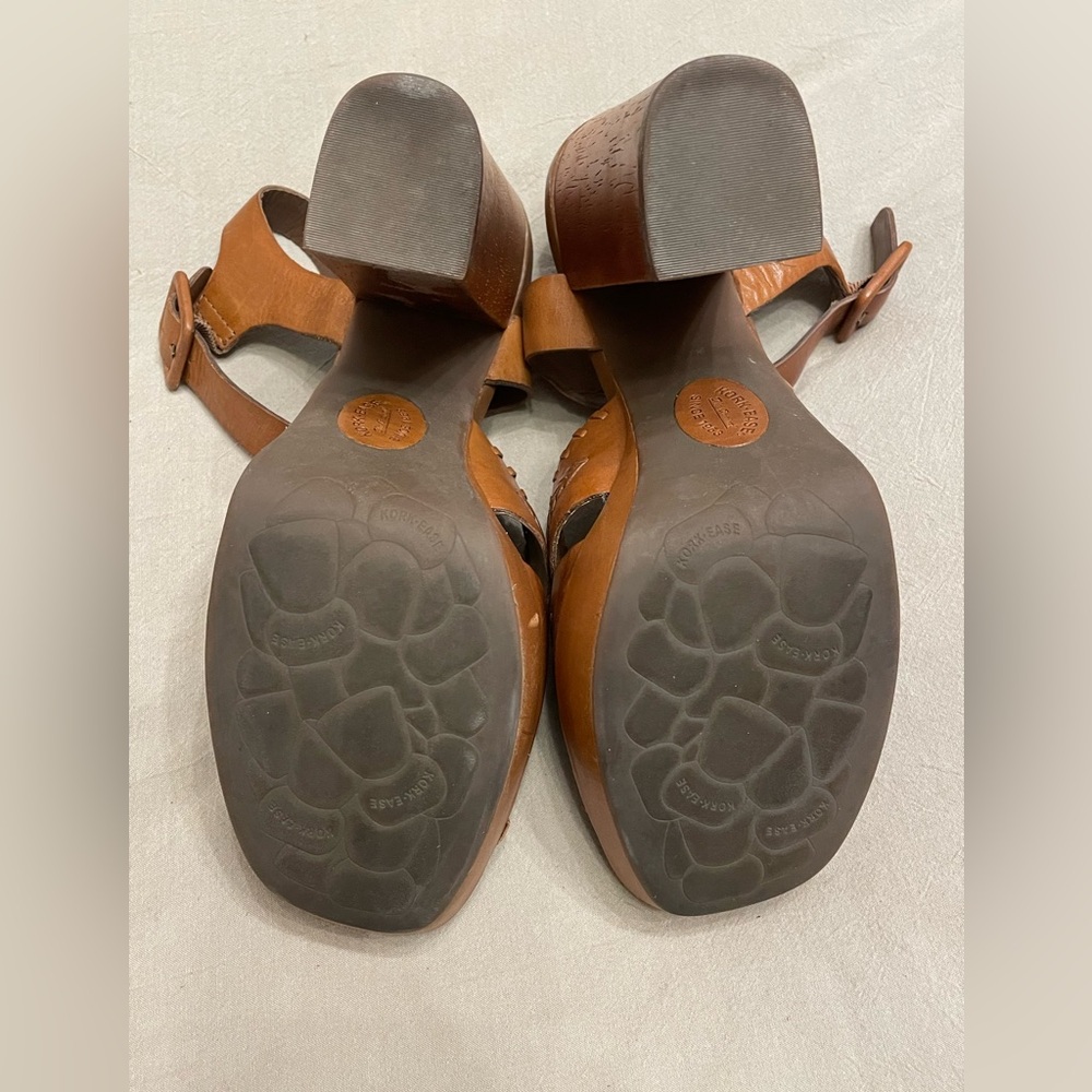 Kork-Ease Payton High Heel Platform Sandals Leather Cushioned Sole Size 10 EUC - Picture 6 of 9